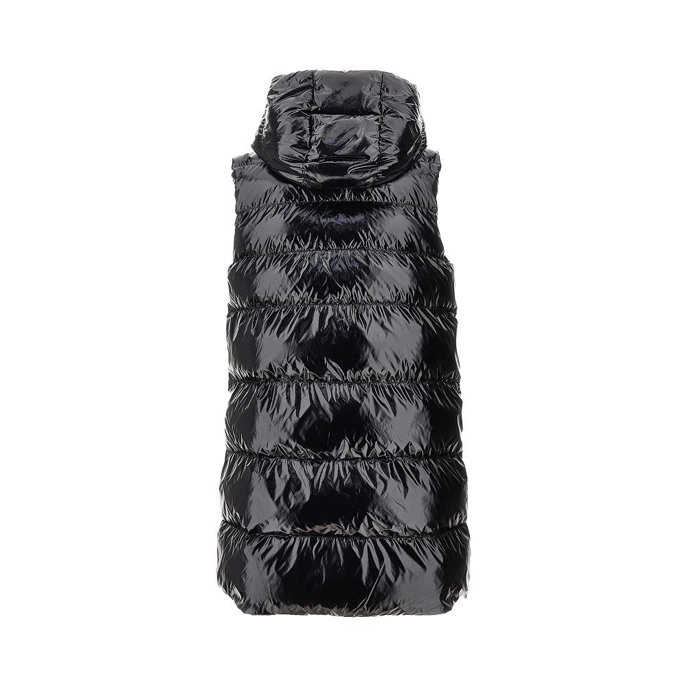 PINKO XS glossy coated nylon padded vest