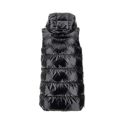 PINKO XS glossy coated nylon padded vest