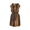 faux fur vest with belt