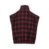 tweed vest with buffalo check motif