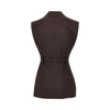 gabardine vest with belt