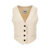 viscose-blend canvas vest