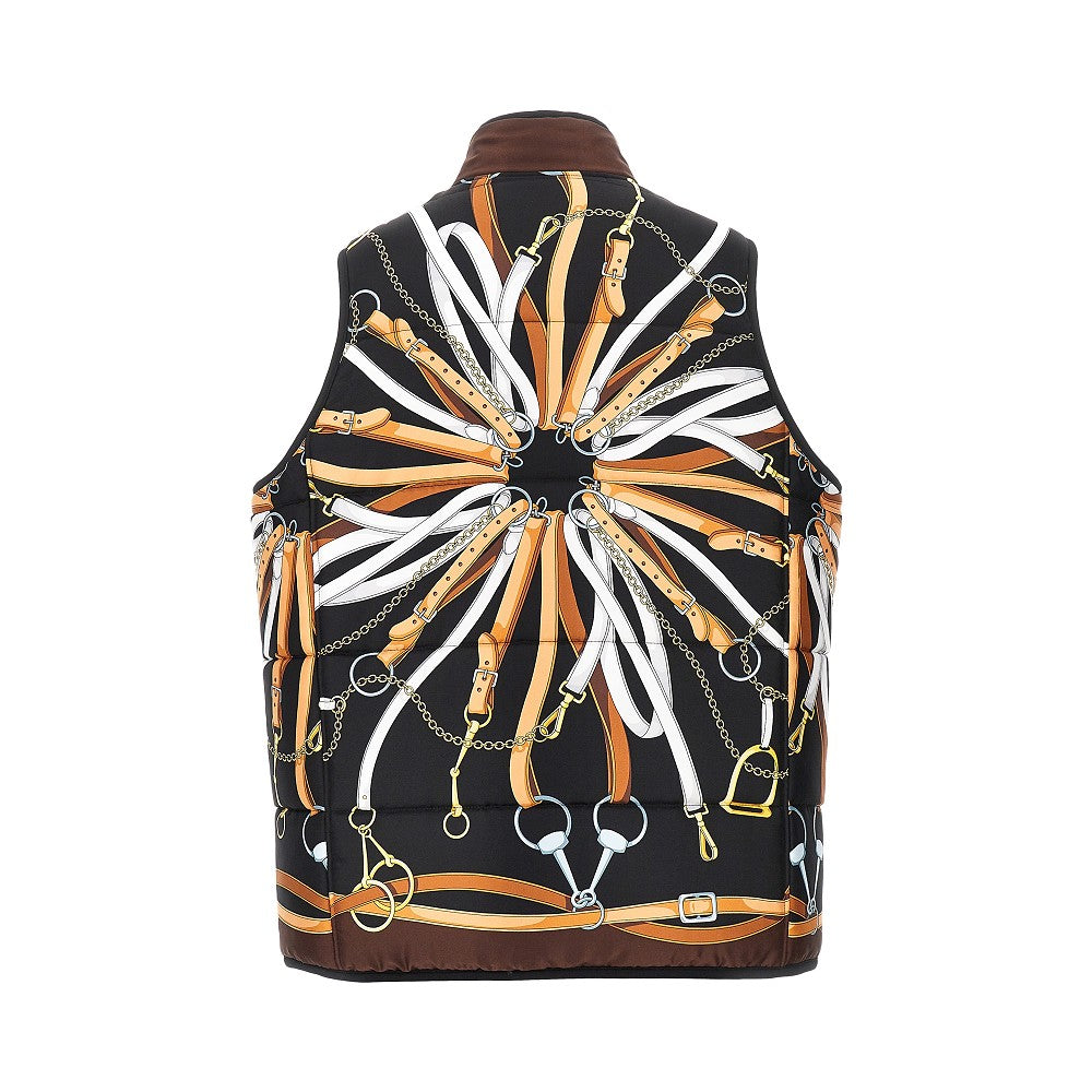 silk and cotton twill reversible vest