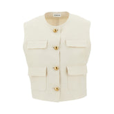 P.A.R.O.S.H. S raisa linen-blend vest top