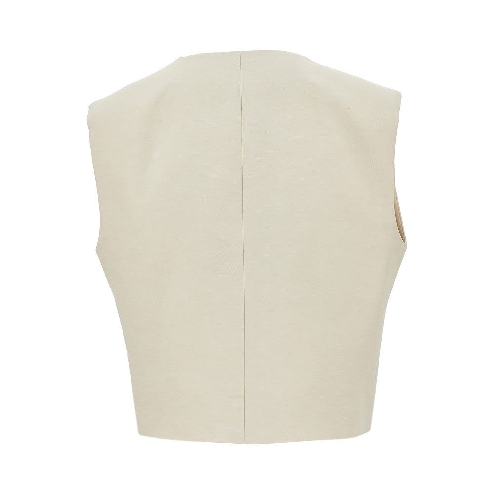 P.A.R.O.S.H. S raisa linen-blend vest top