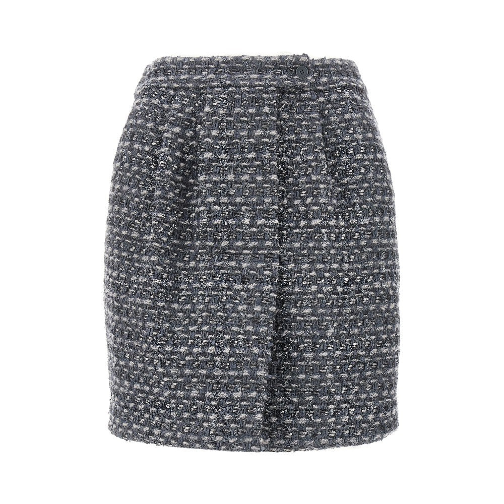 EMPORIO ARMANI 40 lurex tweed mini skirt