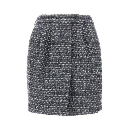EMPORIO ARMANI 40 lurex tweed mini skirt