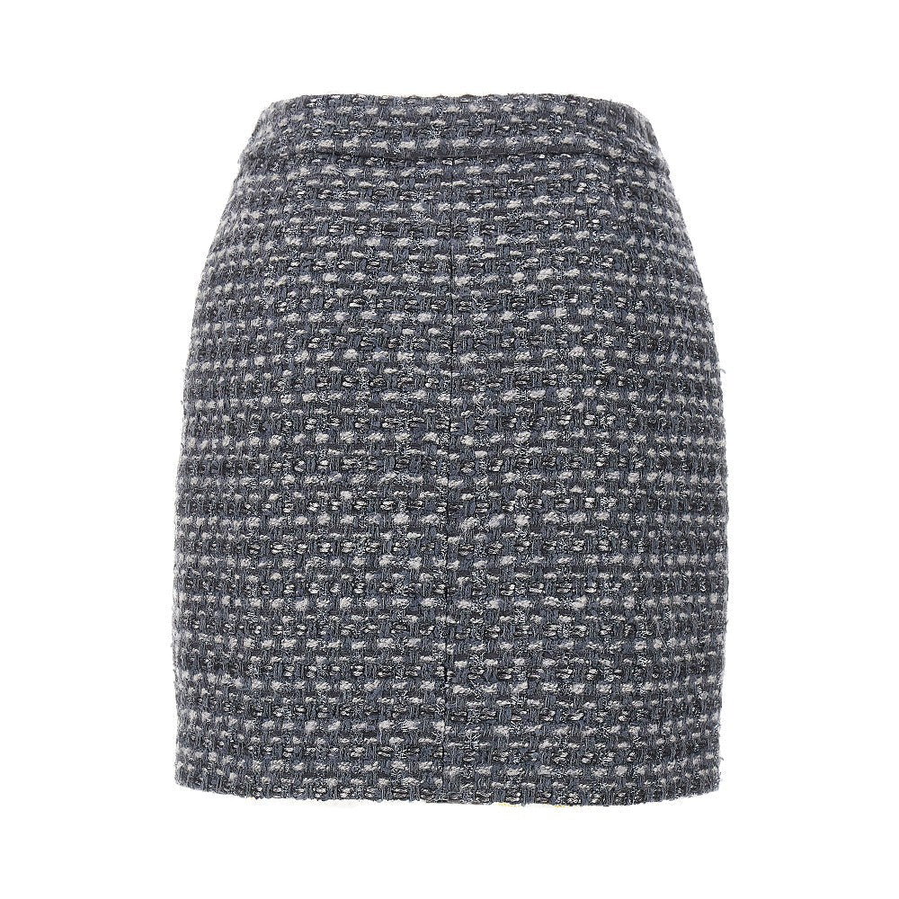 EMPORIO ARMANI 40 lurex tweed mini skirt