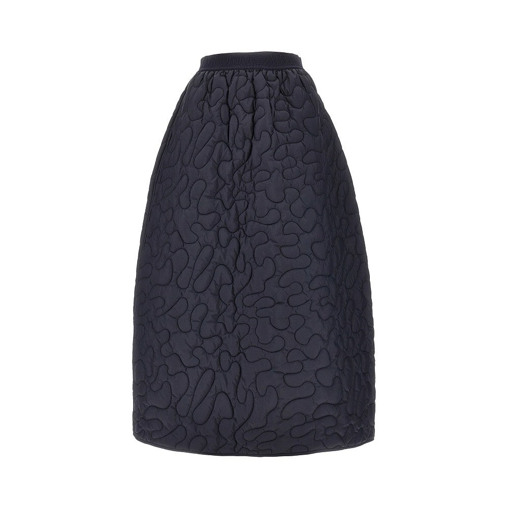 EMPORIO ARMANI 42 asv quilted nylon midi skirt