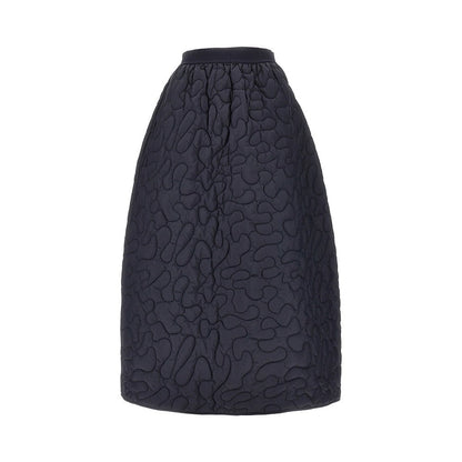 EMPORIO ARMANI 42 asv quilted nylon midi skirt