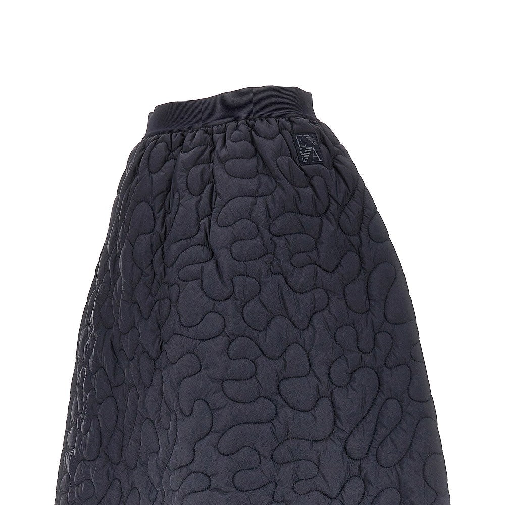 EMPORIO ARMANI 42 asv quilted nylon midi skirt