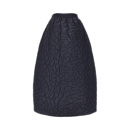 EMPORIO ARMANI 42 asv quilted nylon midi skirt