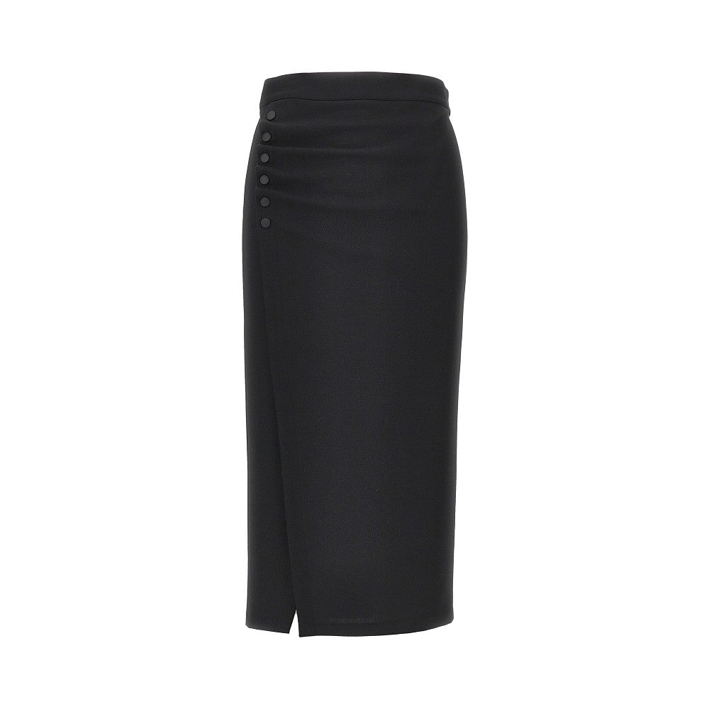 viscose-blend midi skirt