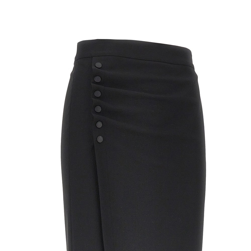 viscose-blend midi skirt