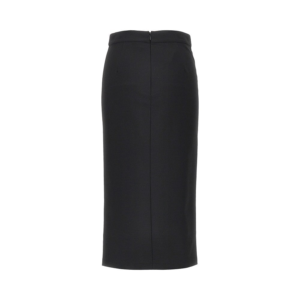 viscose-blend midi skirt