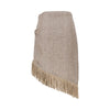 fringed linen canvas skirt