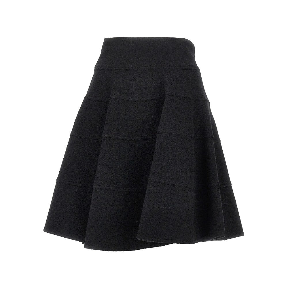 wool cloth knee-length skirt