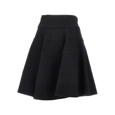 wool cloth knee-length skirt