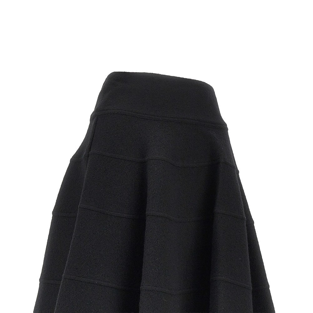 wool cloth knee-length skirt