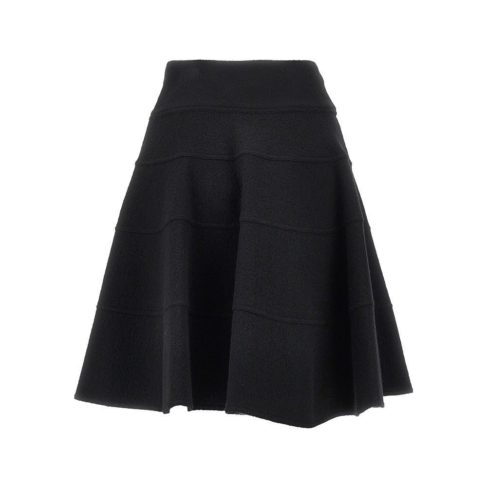 wool cloth knee-length skirt