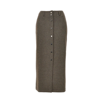 knitted midi skirt