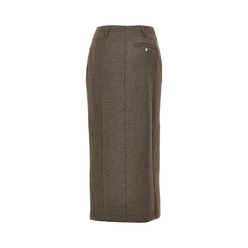 knitted midi skirt