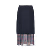cady midi skirt with check insert
