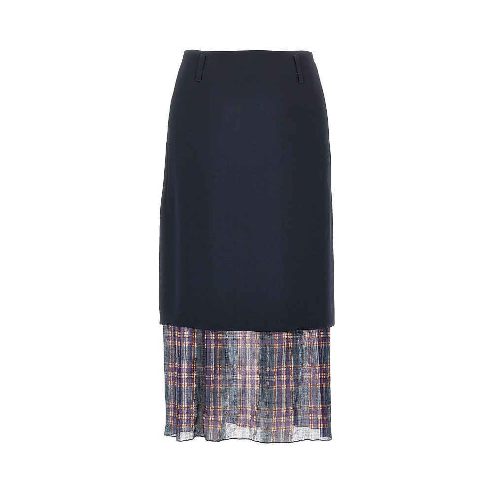 cady midi skirt with check insert