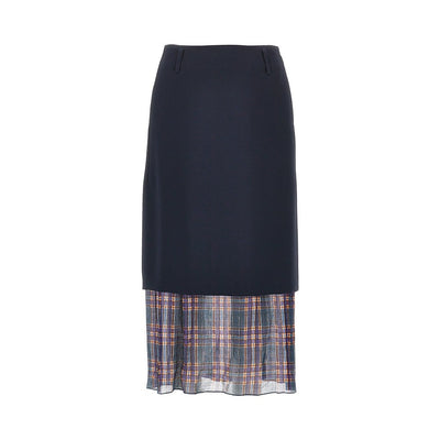 cady midi skirt with check insert