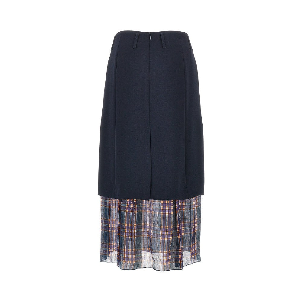 cady midi skirt with check insert