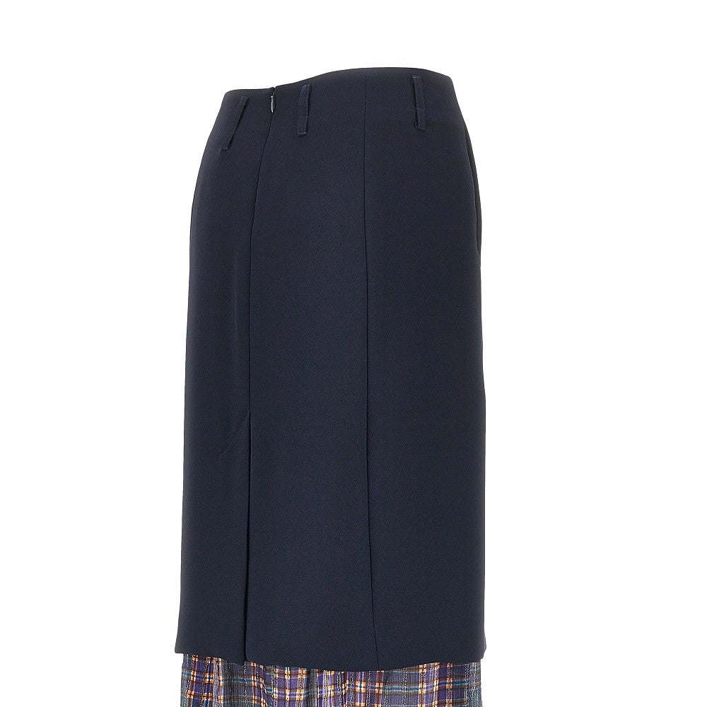 cady midi skirt with check insert