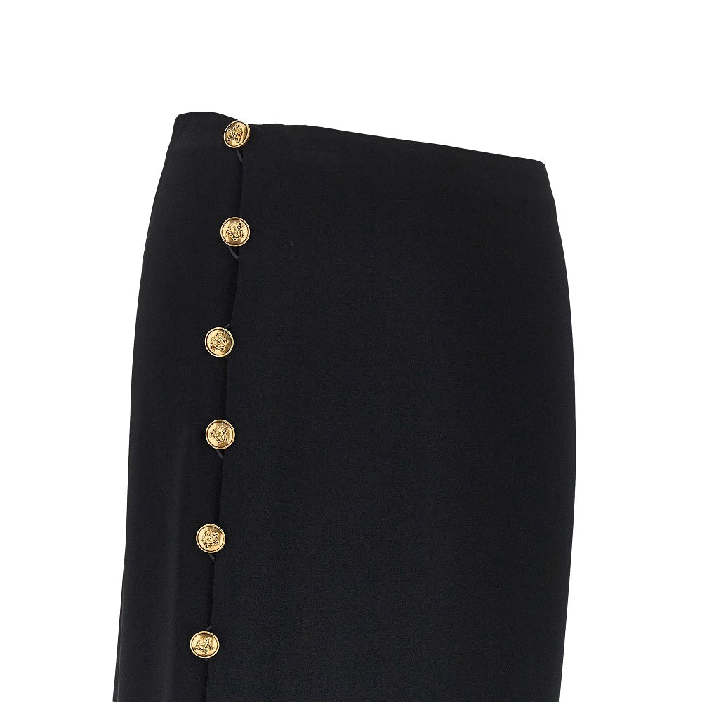 VERSACE 40 stretch viscose skirt with medusa buttons