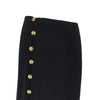 stretch viscose skirt with medusa buttons