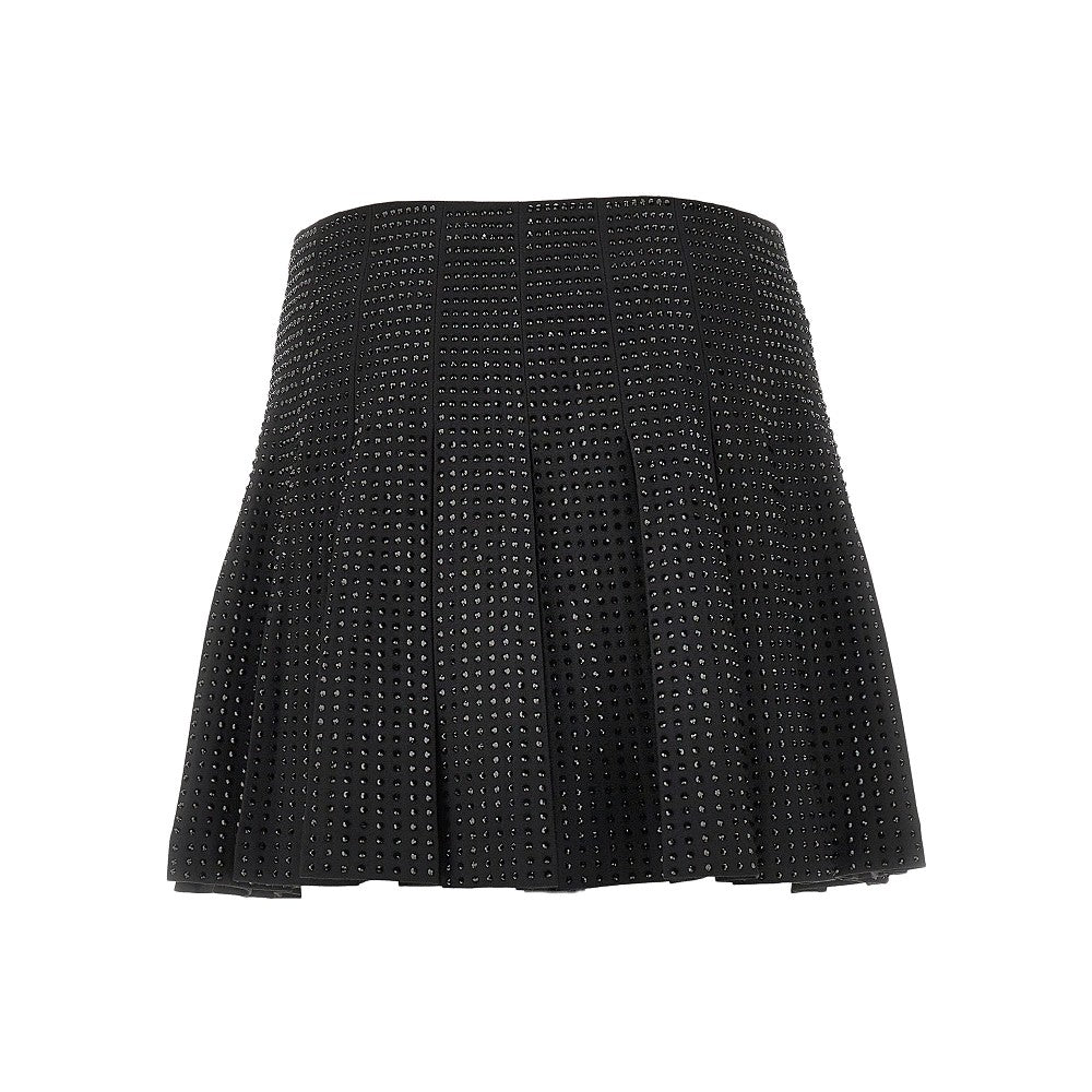 PINKO 42 strass-embellished pleated mini skirt