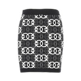 PINKO M jacquard knit mini skirt