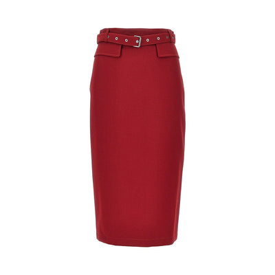 viscose-blend crêpe skirt