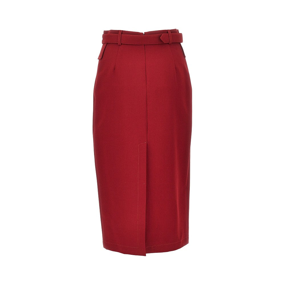 viscose-blend crêpe skirt