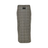 wool-blend midi skirt with check motif