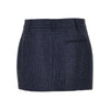 gabardine mini skirt with rhinestones