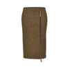 faux nubuck leather pencil skirt