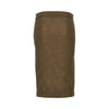 faux nubuck leather pencil skirt