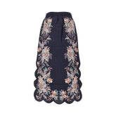 ZIMMERMANN I rhiannon scalloped midi skirt