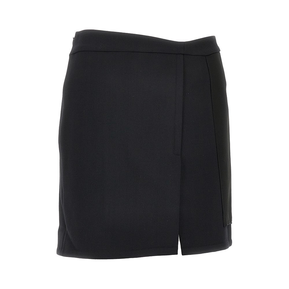 VICTORIA BECKHAM 10 double crepe and satin mini skirt