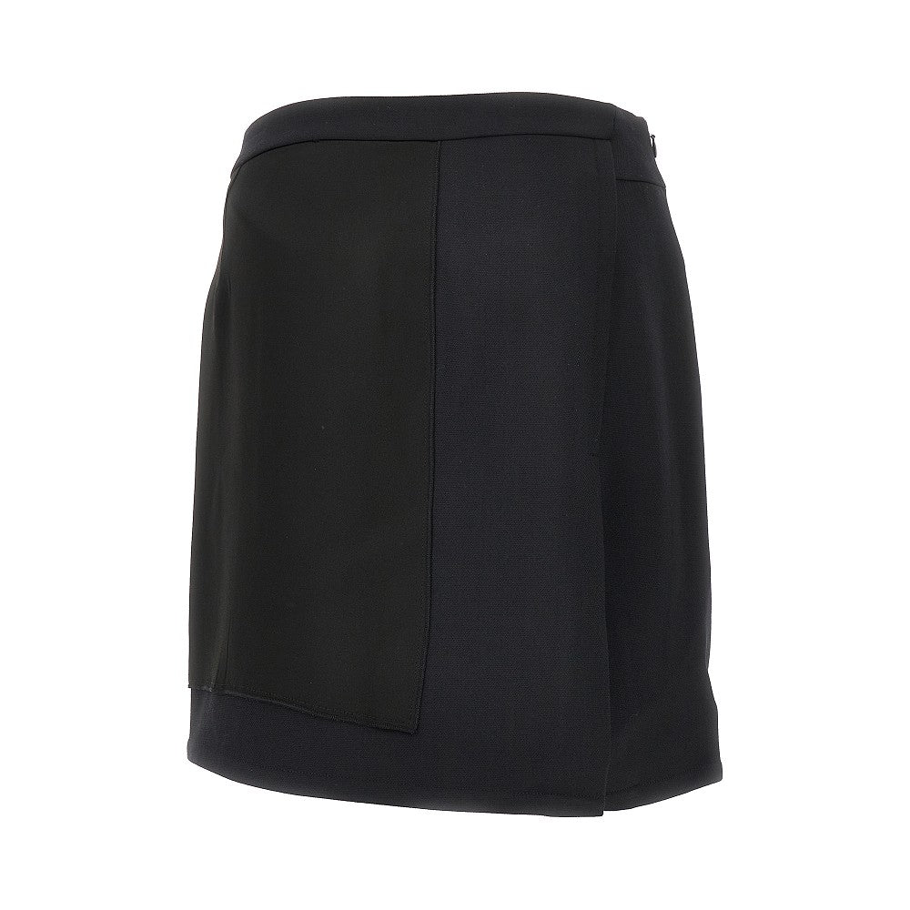 VICTORIA BECKHAM 10 double crepe and satin mini skirt