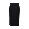 knitted midi skirt with scalloped edges