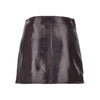 vinyl effect coated mini skirt