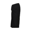 gathered jersey midi skirt