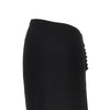 gathered jersey midi skirt