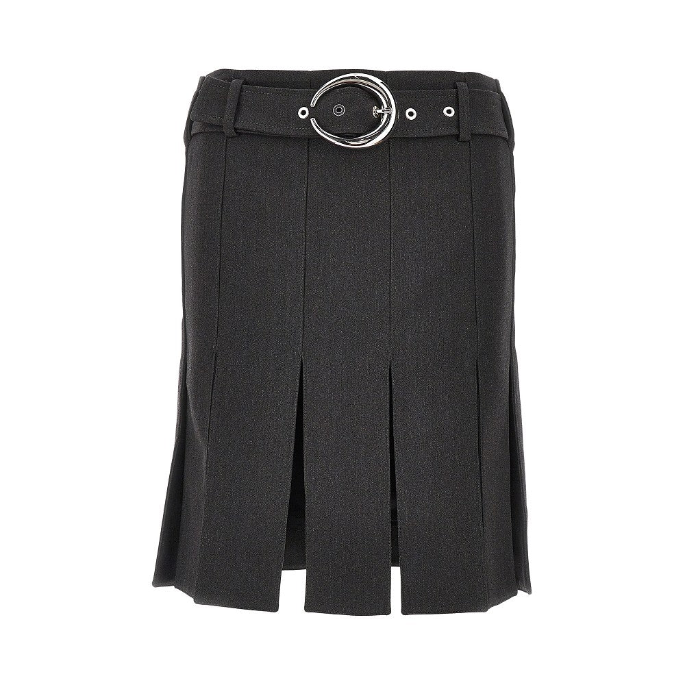RABANNE 36 wool skirt with splits and belt