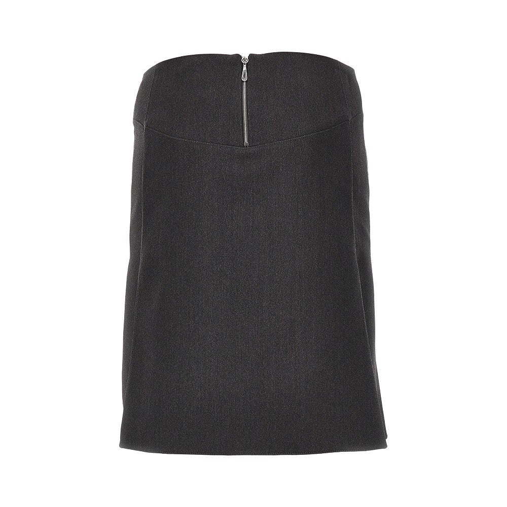 RABANNE 36 wool skirt with splits and belt
